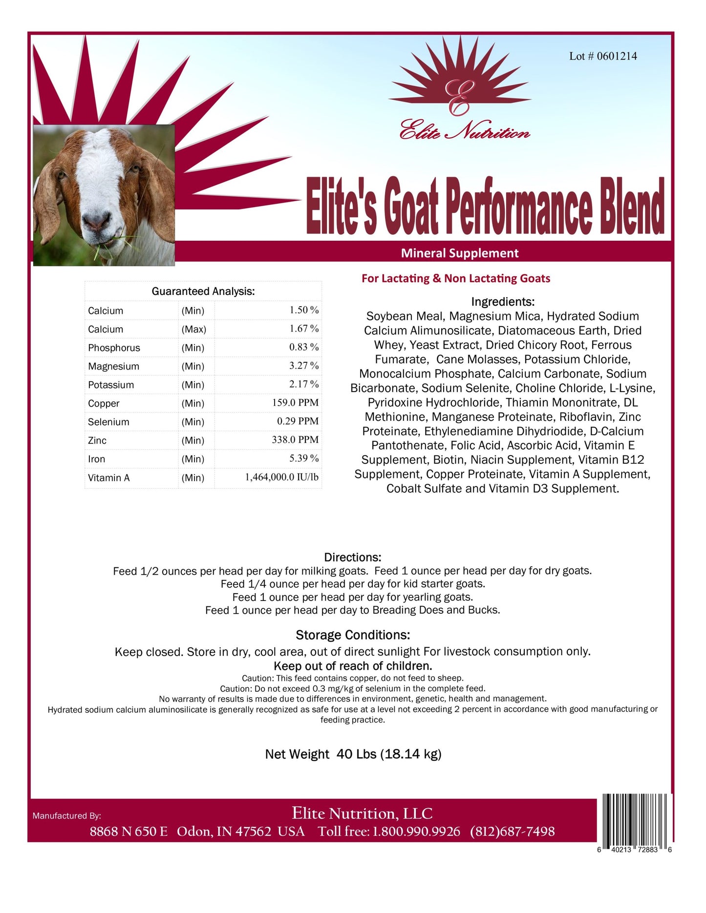 Goat Performance - 40 LB