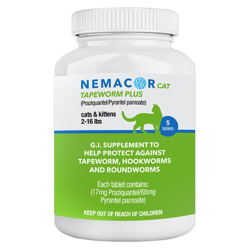Nemacor Cat Tapeworm Plus Supplement Cajun Lights