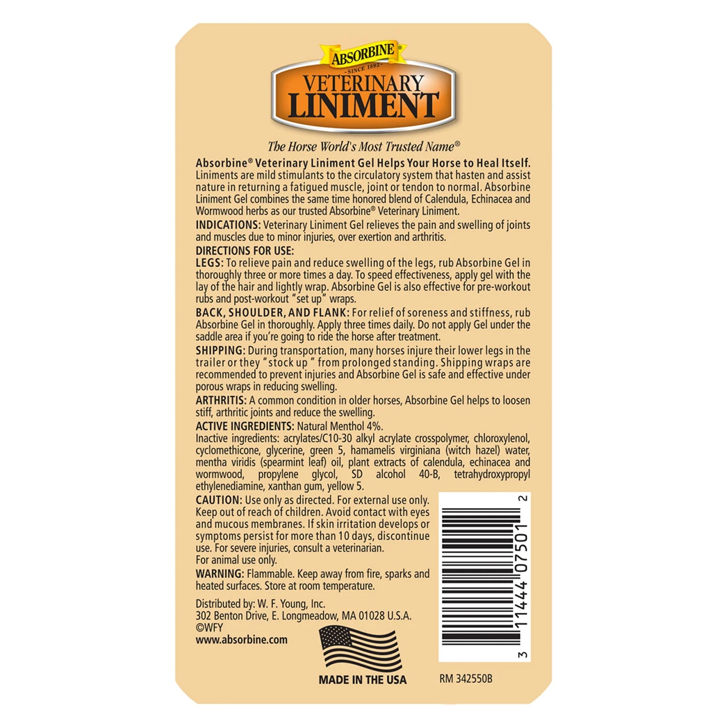 Absorbing Veterinary Liniment Gel