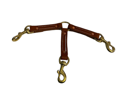 3 Dog Leather Coupler