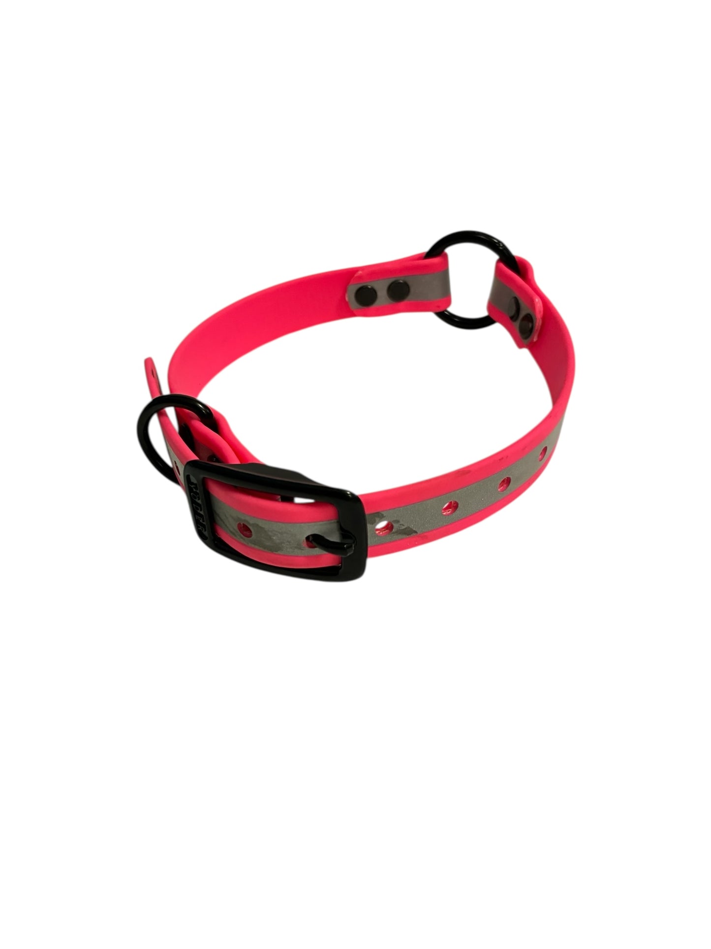 3/4" Reflective Beta Center Ring 16" Collar w/ Black Hardware