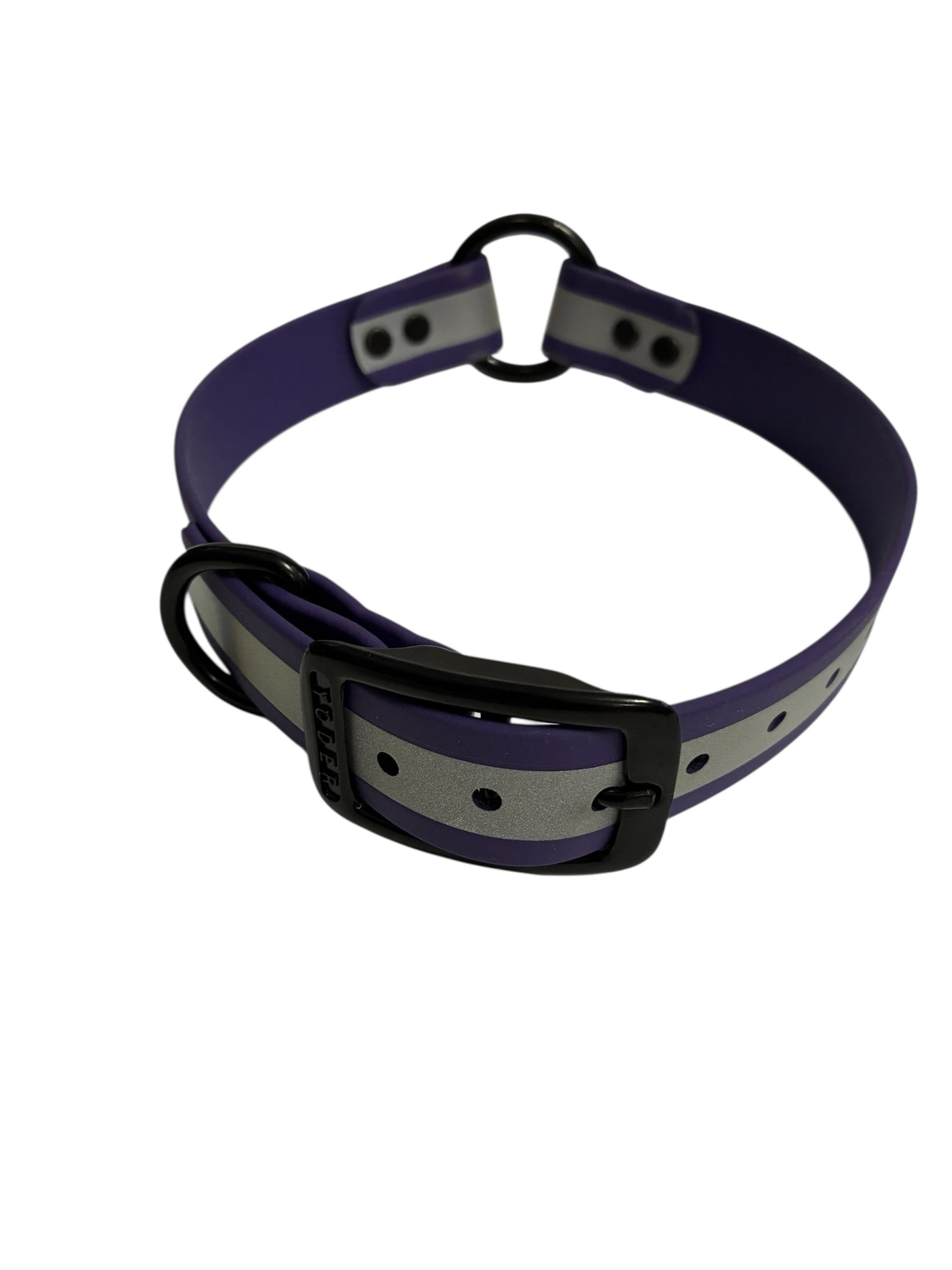 3/4" Reflective Beta Center Ring 16" Collar w/ Black Hardware