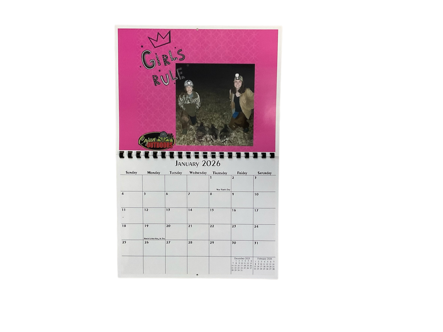 Cajun Outdoor Calendar