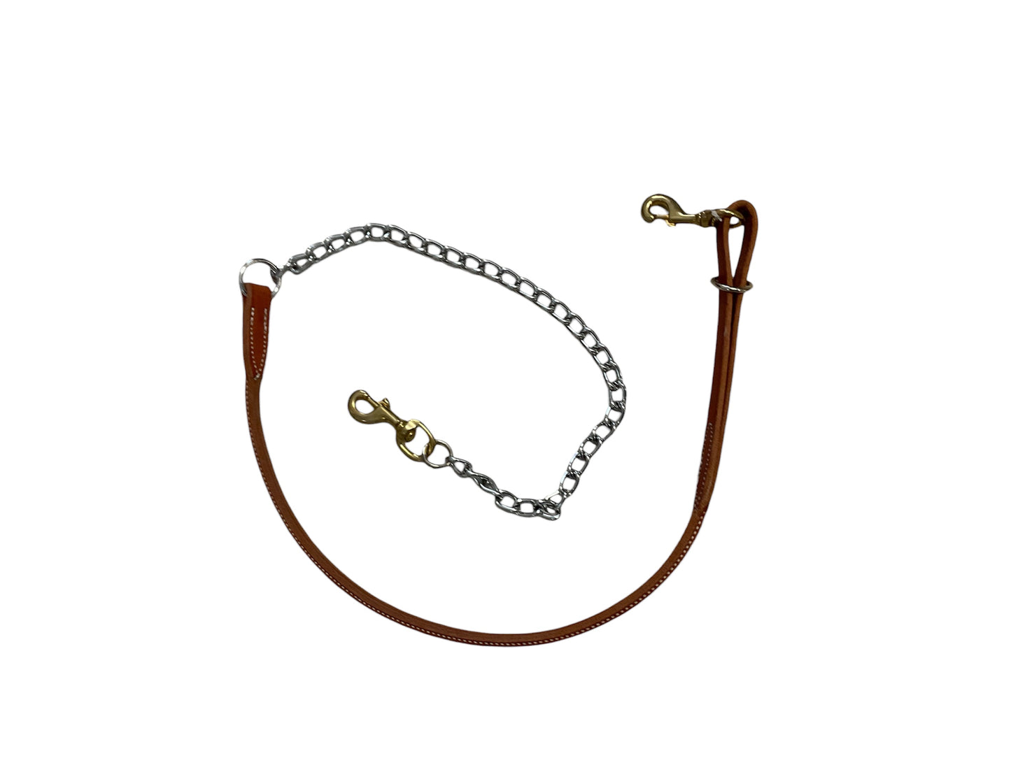 Rolled Leather w/ Chain Tree Lead