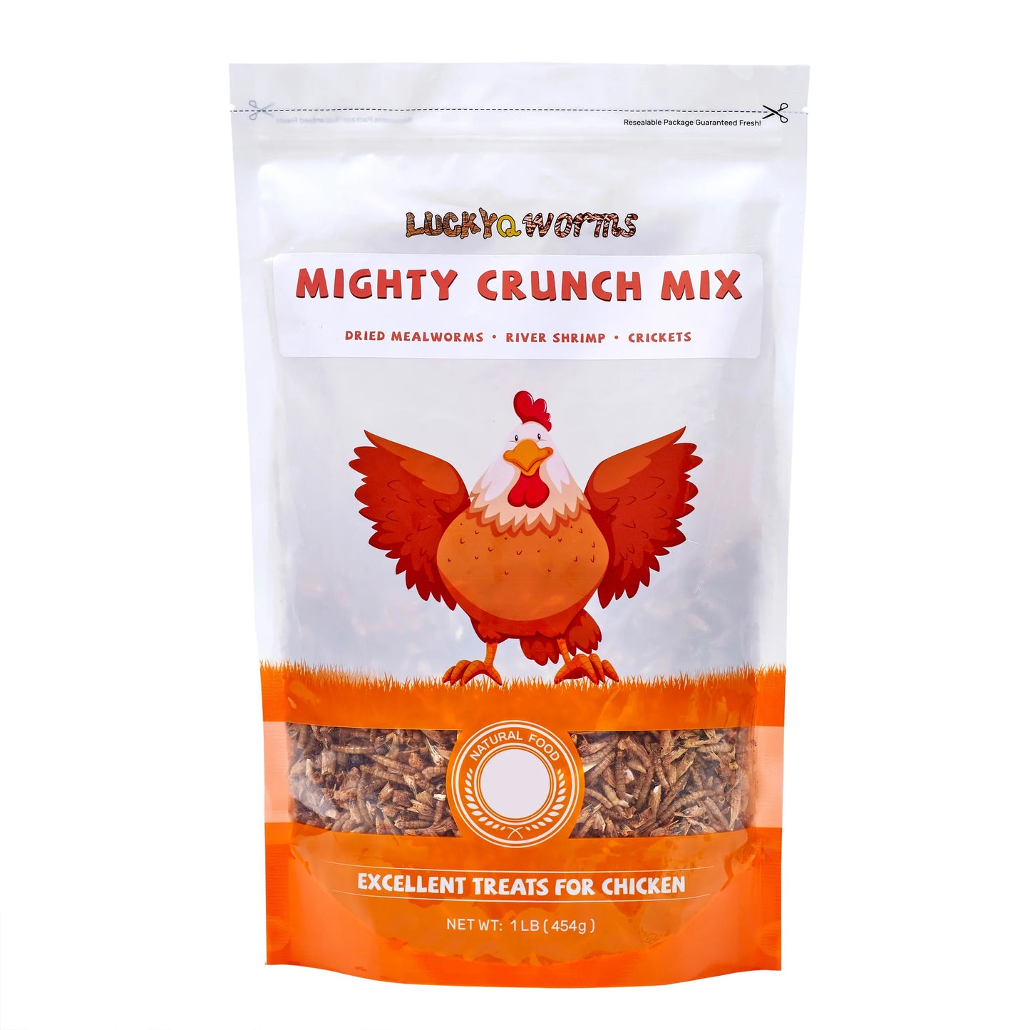 LuckyQworms 1LB Mighty  Crunch Mix
