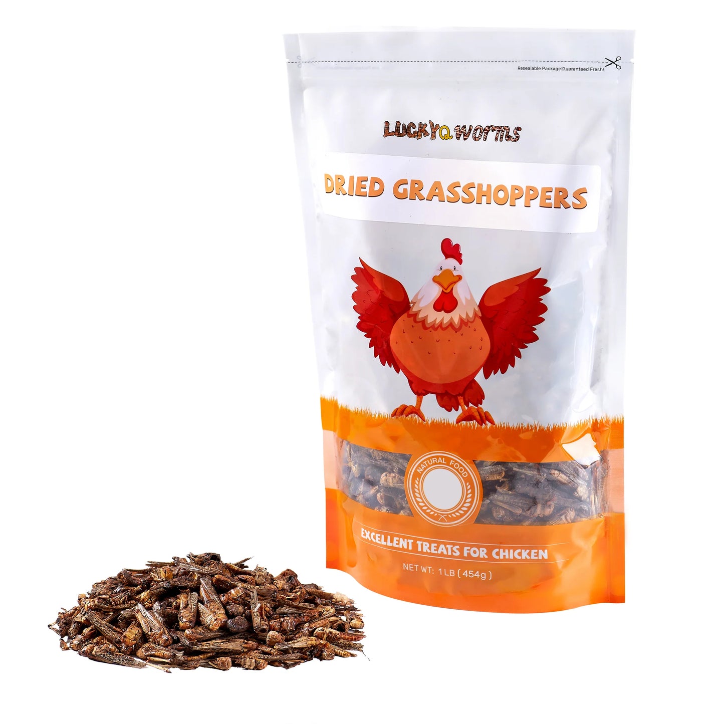 LuckyQworms 1LB Dried  Grasshoppers