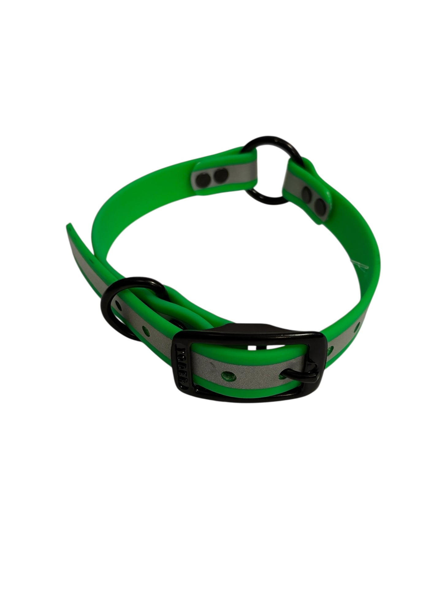 3/4" Reflective Beta Center Ring 16" Collar w/ Black Hardware