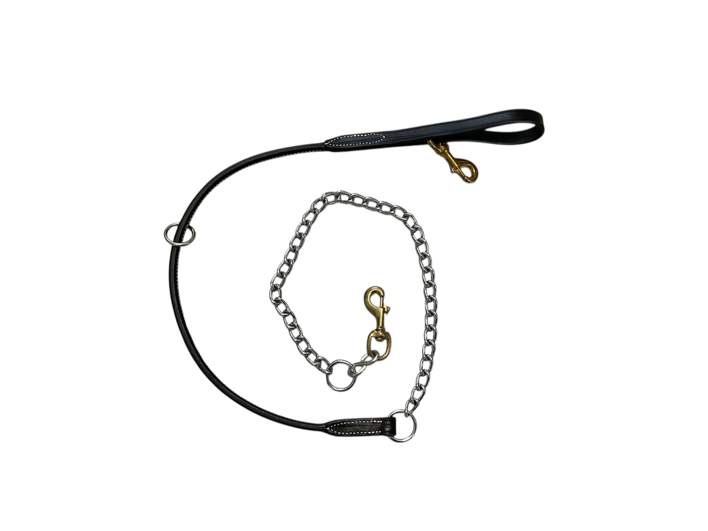 Rolled Leather w/ Chain Tree Lead