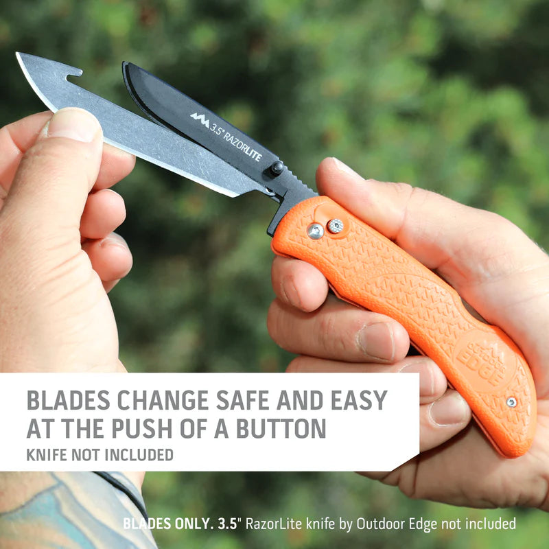 Outdoor Edge 3.5" Drop-Point Blade Pack (6 Blades)