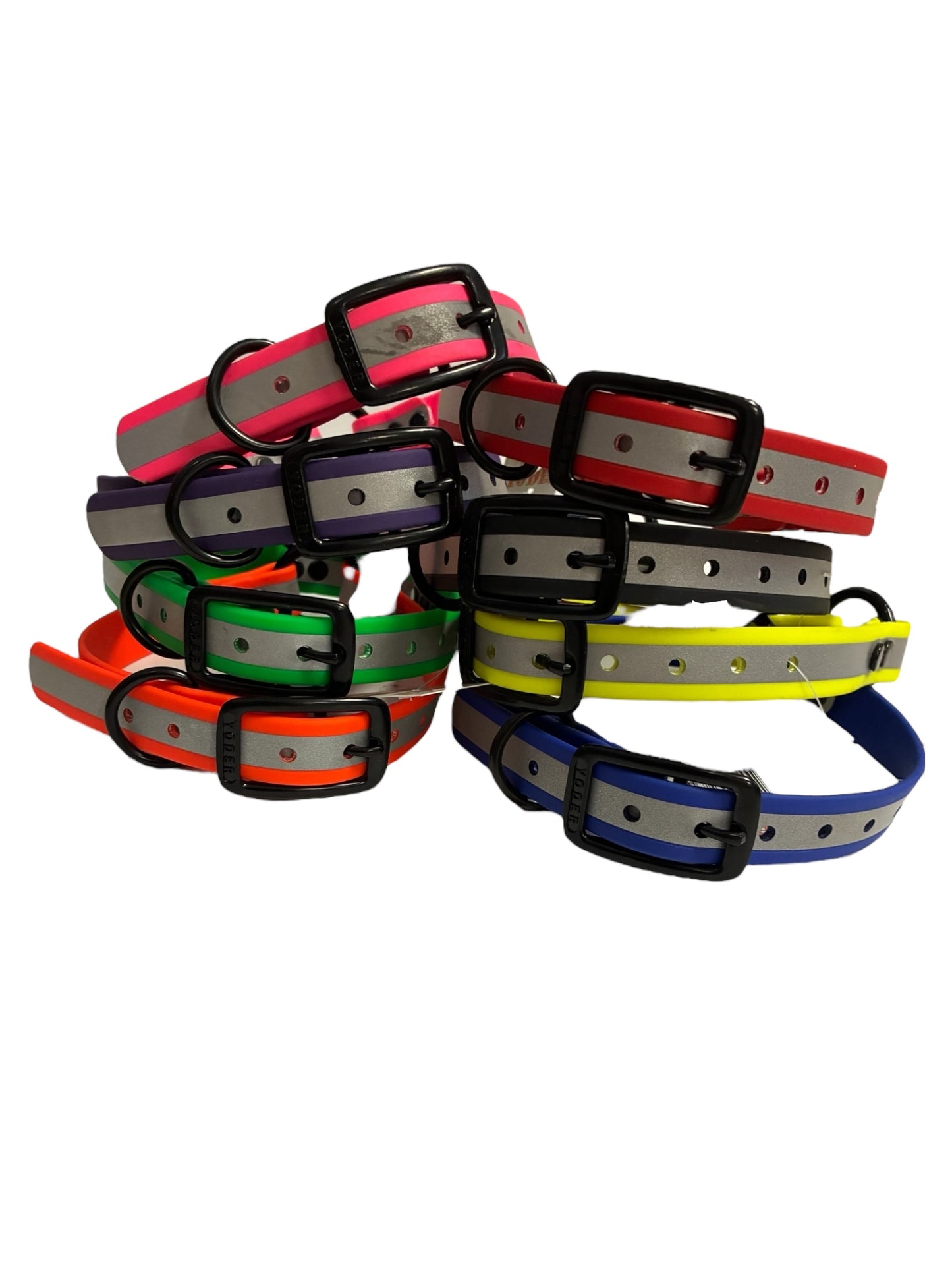 3/4" Reflective Beta Center Ring 16" Collar w/ Black Hardware