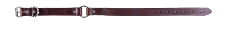 l′′ LEATHER COLLAR-D-N-FRONT & RING-N-CENTER
