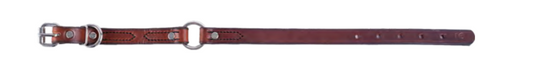 3/4′′ LEATHER COLLAR-D-N-FRONT & RING-N-CENTER