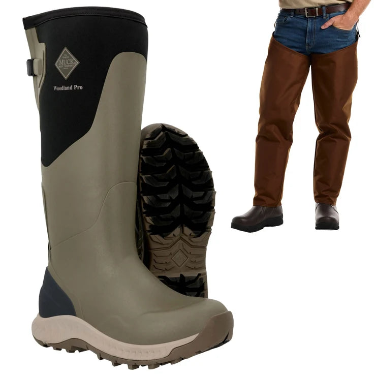Muck Woodland Pro Boot with Dan's Chap
