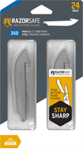 Load image into Gallery viewer, Outdoor Edge 3.5" Drop Point Replacement Blade Pack (24Pcs) - Clam
