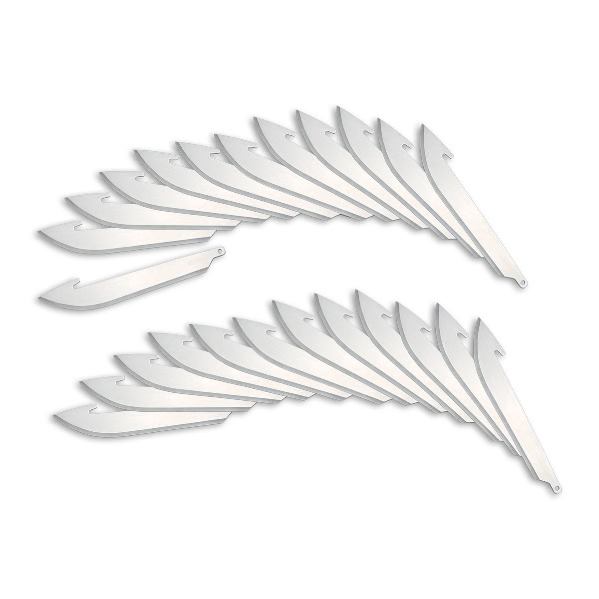 Outdoor Edge 3.5" Drop Point Replacement Blade Pack (24Pcs) - Clam
