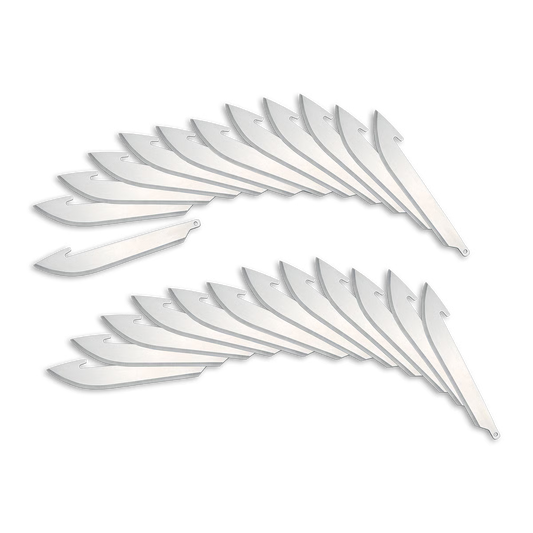 Outdoor Edge 3.5" Drop Point Replacement Blade Pack (24Pcs) - Clam